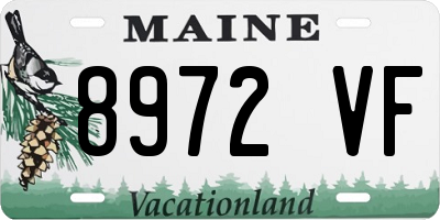 ME license plate 8972VF