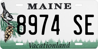 ME license plate 8974SE