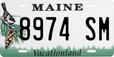 ME license plate 8974SM