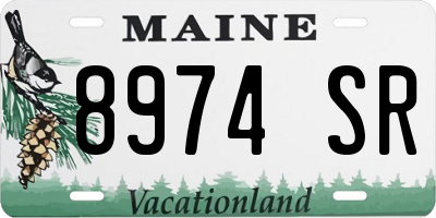 ME license plate 8974SR