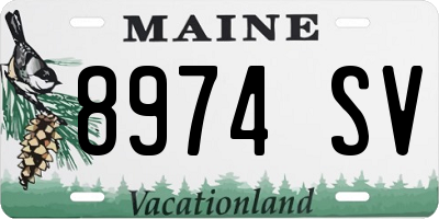 ME license plate 8974SV