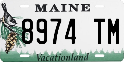ME license plate 8974TM