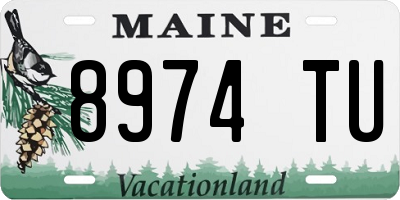 ME license plate 8974TU