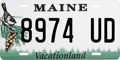 ME license plate 8974UD
