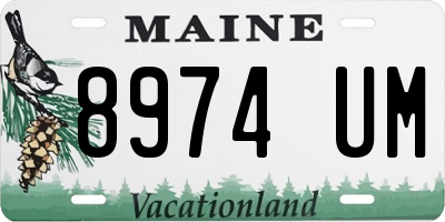 ME license plate 8974UM