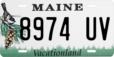 ME license plate 8974UV