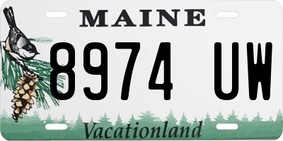 ME license plate 8974UW