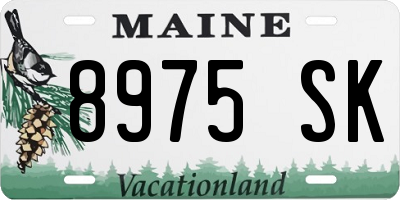ME license plate 8975SK