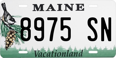 ME license plate 8975SN