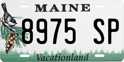 ME license plate 8975SP
