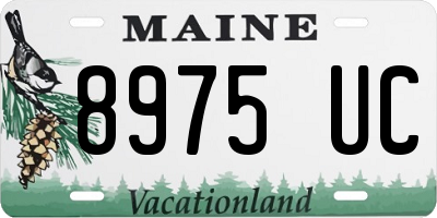 ME license plate 8975UC