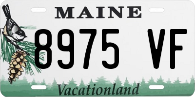 ME license plate 8975VF