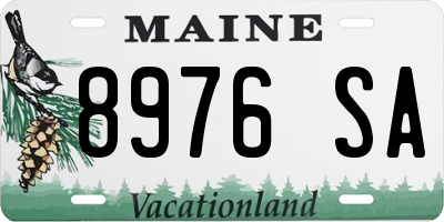 ME license plate 8976SA