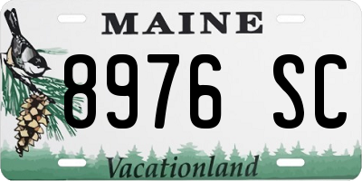 ME license plate 8976SC