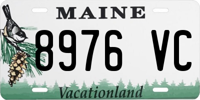 ME license plate 8976VC