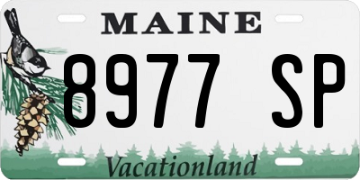 ME license plate 8977SP