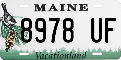 ME license plate 8978UF