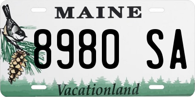 ME license plate 8980SA