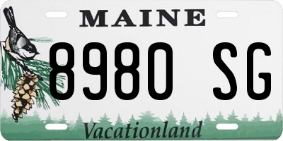 ME license plate 8980SG