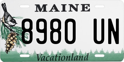 ME license plate 8980UN