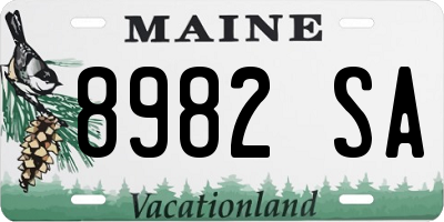 ME license plate 8982SA