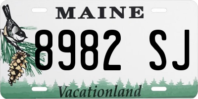 ME license plate 8982SJ