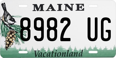 ME license plate 8982UG