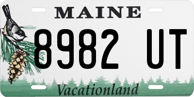 ME license plate 8982UT