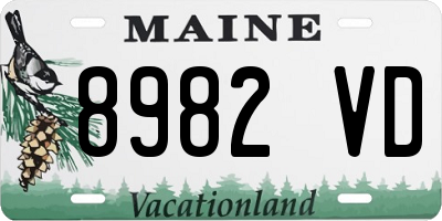 ME license plate 8982VD