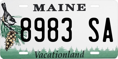 ME license plate 8983SA