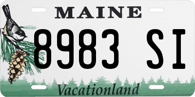 ME license plate 8983SI
