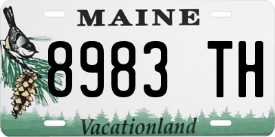 ME license plate 8983TH