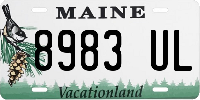 ME license plate 8983UL
