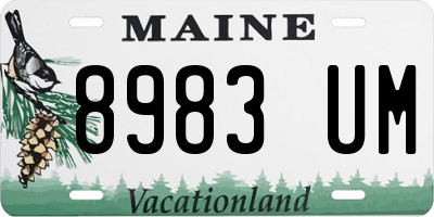 ME license plate 8983UM