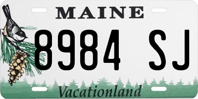 ME license plate 8984SJ