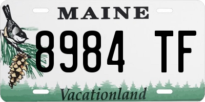 ME license plate 8984TF