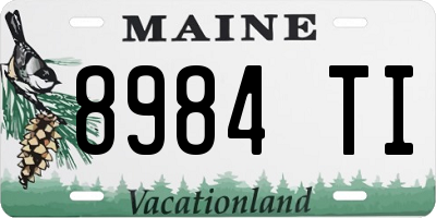 ME license plate 8984TI
