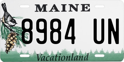 ME license plate 8984UN