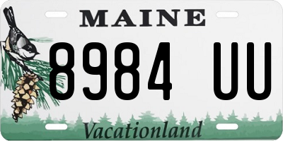 ME license plate 8984UU