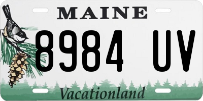 ME license plate 8984UV