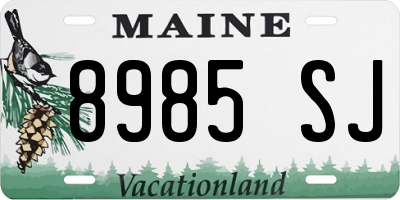ME license plate 8985SJ