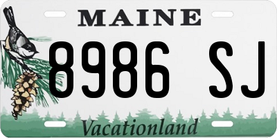 ME license plate 8986SJ