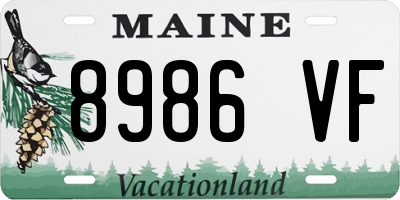 ME license plate 8986VF