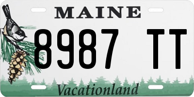 ME license plate 8987TT