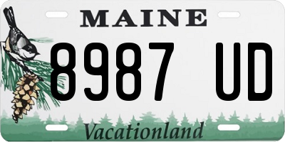 ME license plate 8987UD