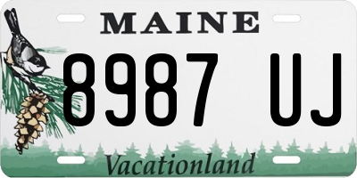 ME license plate 8987UJ