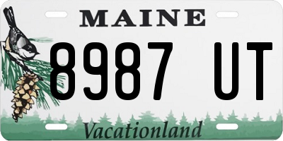ME license plate 8987UT