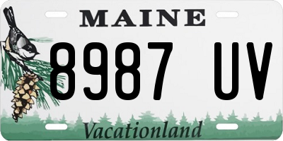 ME license plate 8987UV