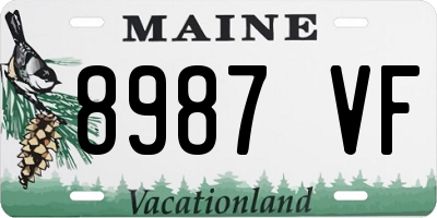 ME license plate 8987VF