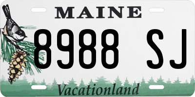 ME license plate 8988SJ